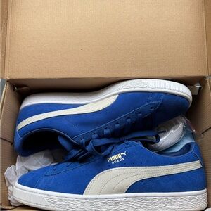 Puma Men's Blue Suede Sneakers